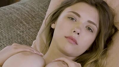 Big natural tits Russian teen babe Mila Azul looks incredibly hot