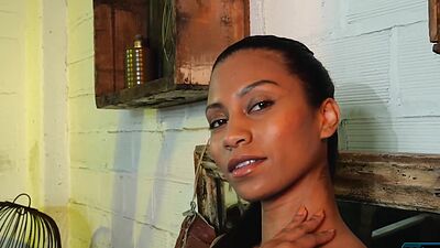 Arab model with a big round ass Fatima Kojima strips naked for Playboy