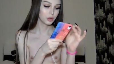 Kinky Hot TGirl Russian Sissy on Webcam Part 1