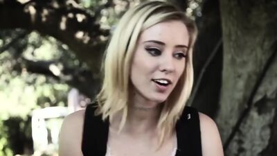 Skinny teens Haley Reed tight pussy double fucked by two big cocks