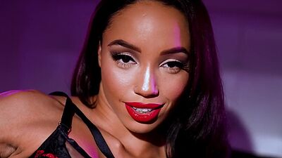 Glamorous tease as sexy pornstar Alexis Tae exhales puffy clouds