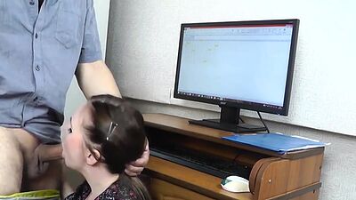 Wife cheating on husband at work with the boss