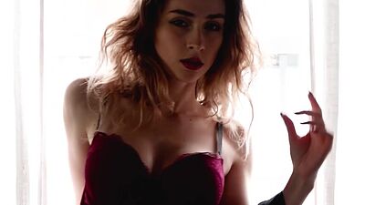 Big natural tits MILF Yana West strips and shows off her amazing body