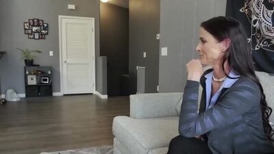 Sofie rewards Alex by taking good care of his boner