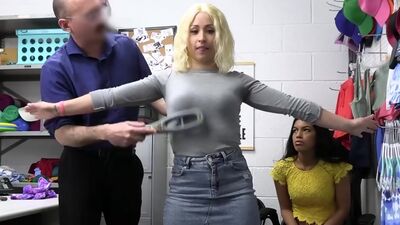 Hot latina teen thieves Goldie Glock and Maya Farrell had to fuck a cop