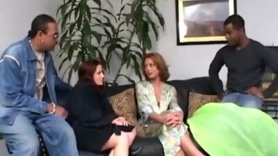 White And Black Group Foursome hardcore squirting