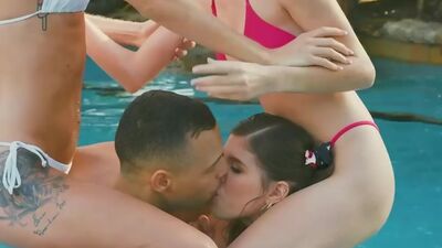 Horny besties teamed fucking Johnny's cock