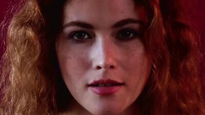 Big natural boobs redhead MILF model Heidi Romanova striptease for Playboy