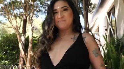 Latina amateur slut picked up on the street and fucked in the ass