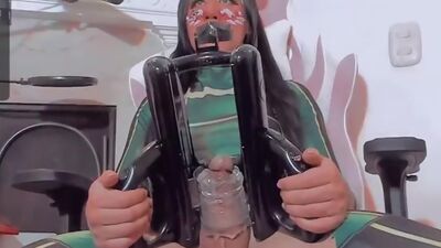 Kinky TS Kate Yoshi Toying Her Cock on Webcam 5