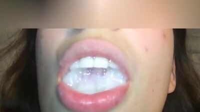 Super cum in tinder teen mouth