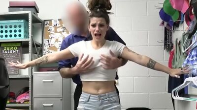 Security guard fucks hot sex toy stealing big tit