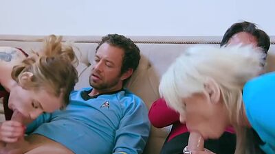 Riley Kay and Violet Storm pleasing their daddies cocks