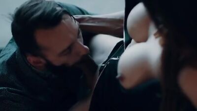 Busty shemale stepmom Sofia Sanders bareback anals stepsons