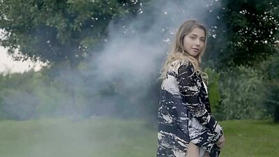 Big natural tits Playboy models Mila Azul and Clara go nude outdoor