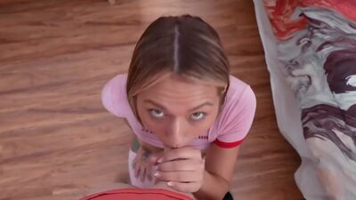 Mia Kay excitedly rides on top of Alex cock