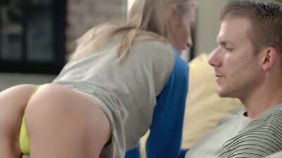 Teen stepsister Kyler Quinn got stuck in the sink and asked bro for help