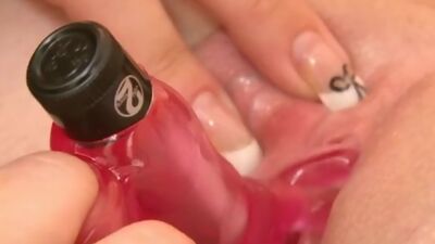 A beautiful clit licking scene as Angel teases Kattie's erect clit with the Rabbit vibrator.