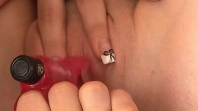 A beautiful clit licking scene as Angel teases Kattie's erect clit with the Rabbit vibrator.