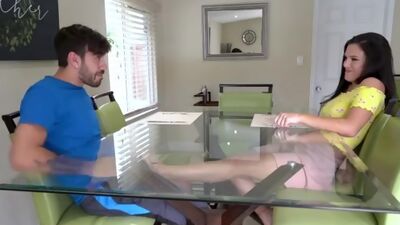 Stepsister takes time to take her stepbrothers hard dick