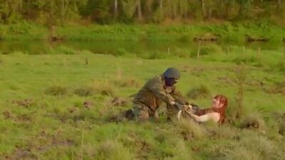 Lara Croft fucked in mud