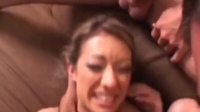 Gagging milf gets degraded in extreme trio