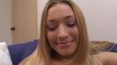 Kayla Marie gagging cock and licking balls