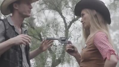 Gorgeous babe riding lover