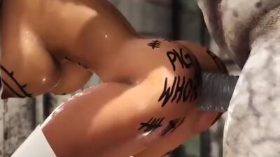 Super hot sexy college girl gets fucked hard by an Evil clown