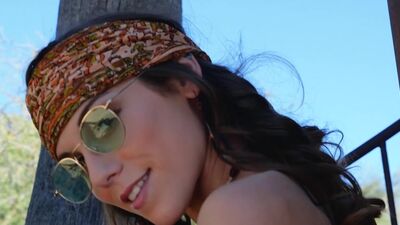 Sexy redhead MILF Erna Ohara exposed her hairy pussy after hot striptease