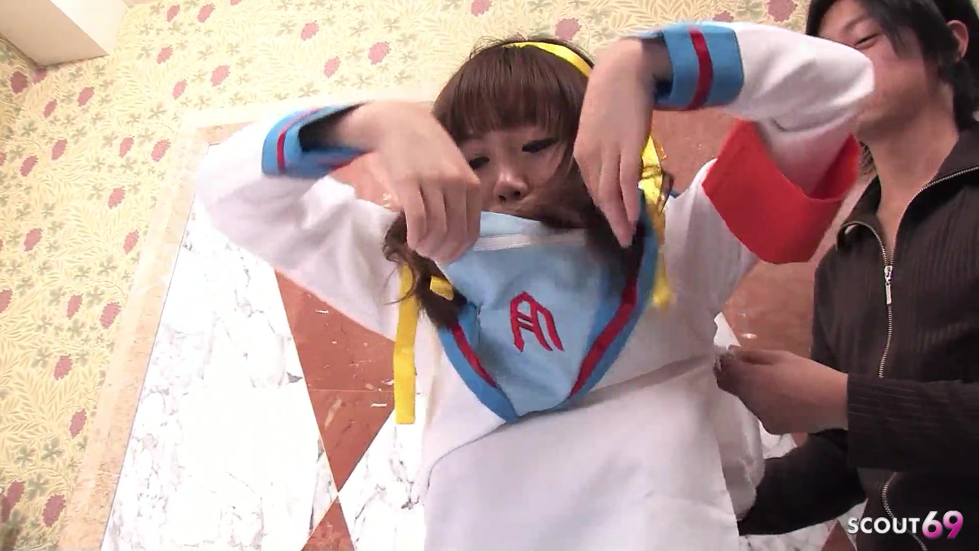 Its.PORN - Small Japanese Cosplay Virgin Step-Sister  to First  Time Defloration Creampie Fuck in Uncensored JAV Porn